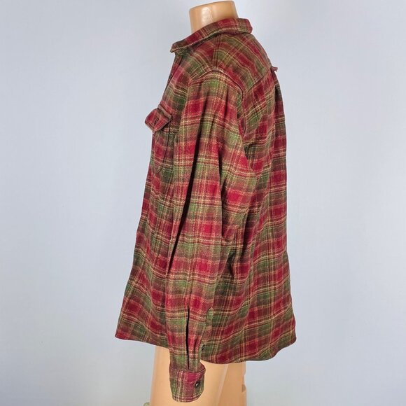 Orvis Big Bear Flannel Shacket Sz XXL Red Green Plaid Gorpcore Lumberjack Grunge - Picture 5 of 8